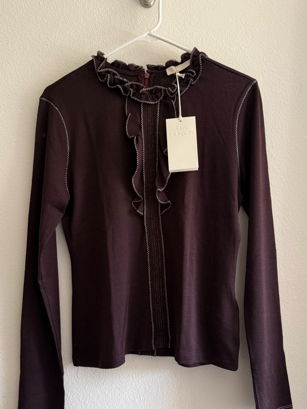 Ulla Johnson Asha Top Mahogany, new with tag - Picture 2 of 7